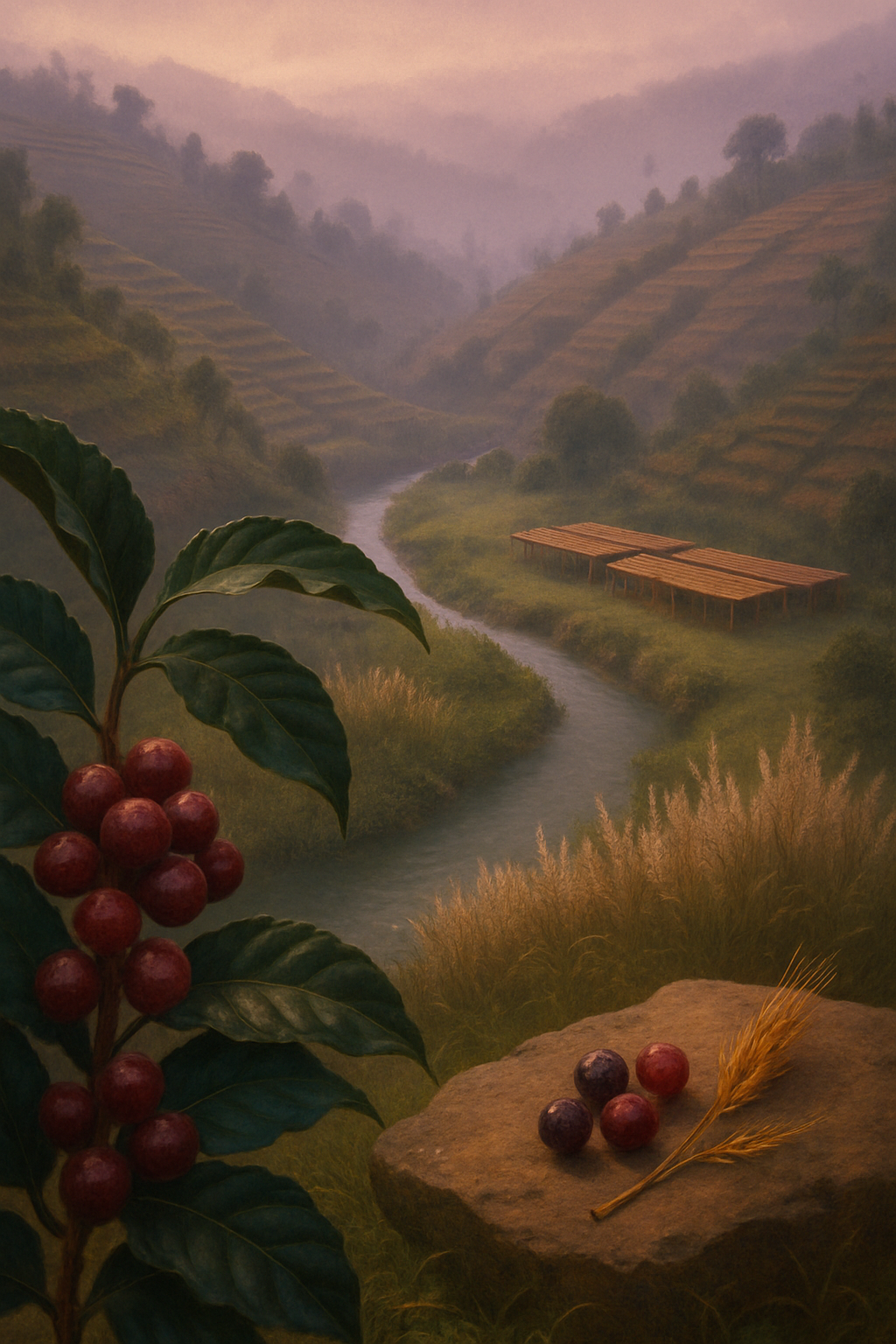 Burundi Dry Process Kibingo — coffee origin landscape