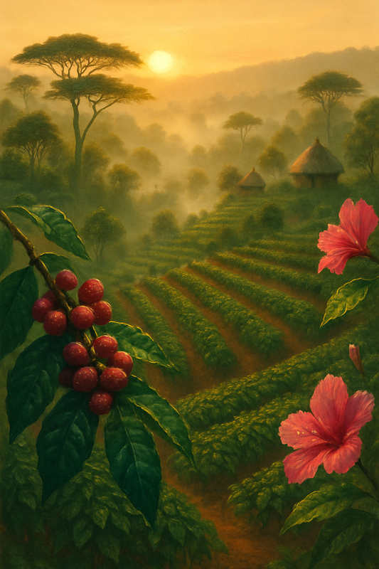Ethiopian Organic Sidama Worku Buche — coffee origin landscape